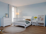 Scout 4-in-1 Convertible Crib, Baby Crib Converts to Day Bed, Toddler Bed and Full Size Bed