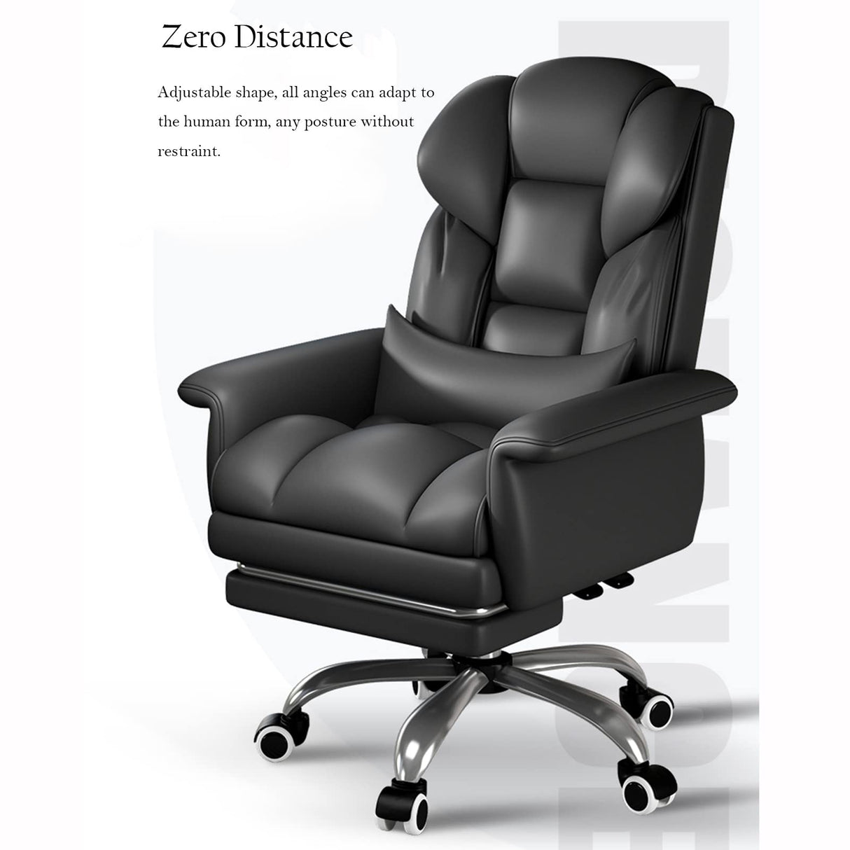 Office Chair, sedentary Comfortable Latex Cushion + 360 ° Rotation + footrest, liftable