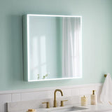 48" X 30" LED Mirrored Bathroom Cabinet with 3X Magnification Makeup Mirror