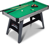 RayChee 4.5ft Portable Pool Table, Compact Billiards Table for Kids Teens Adults