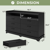 6 Drawers Dresser for Bedroom, Modern Chests of Drawers