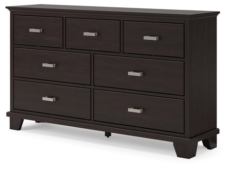 Design by Ashley B441-31 Dresser, 62" W x 16" D x 36" H, Dark Brown