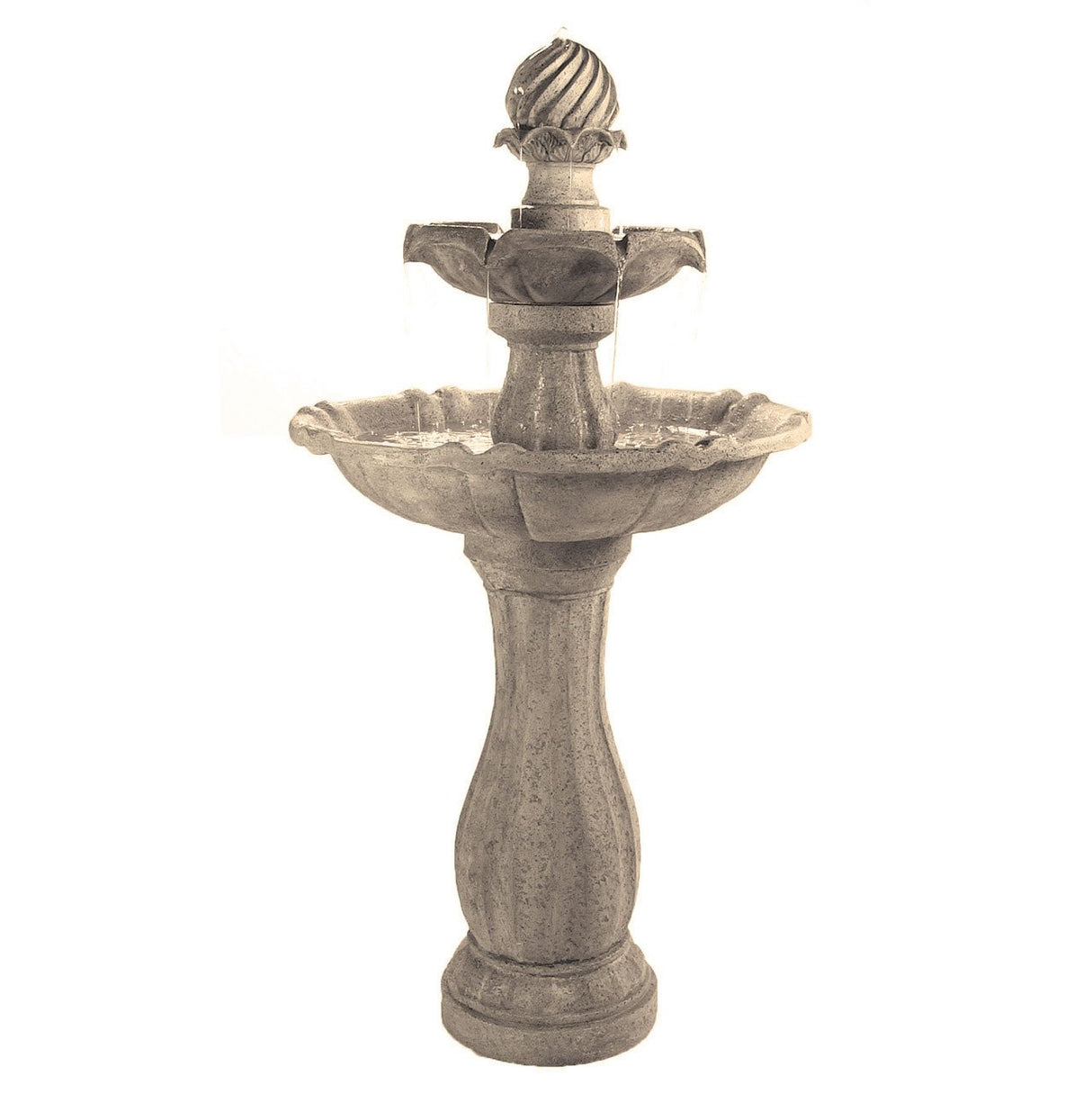 45-Inch 2-Tier Arcade Outdoor Solar Water Fountain - Outdoor Water Feature