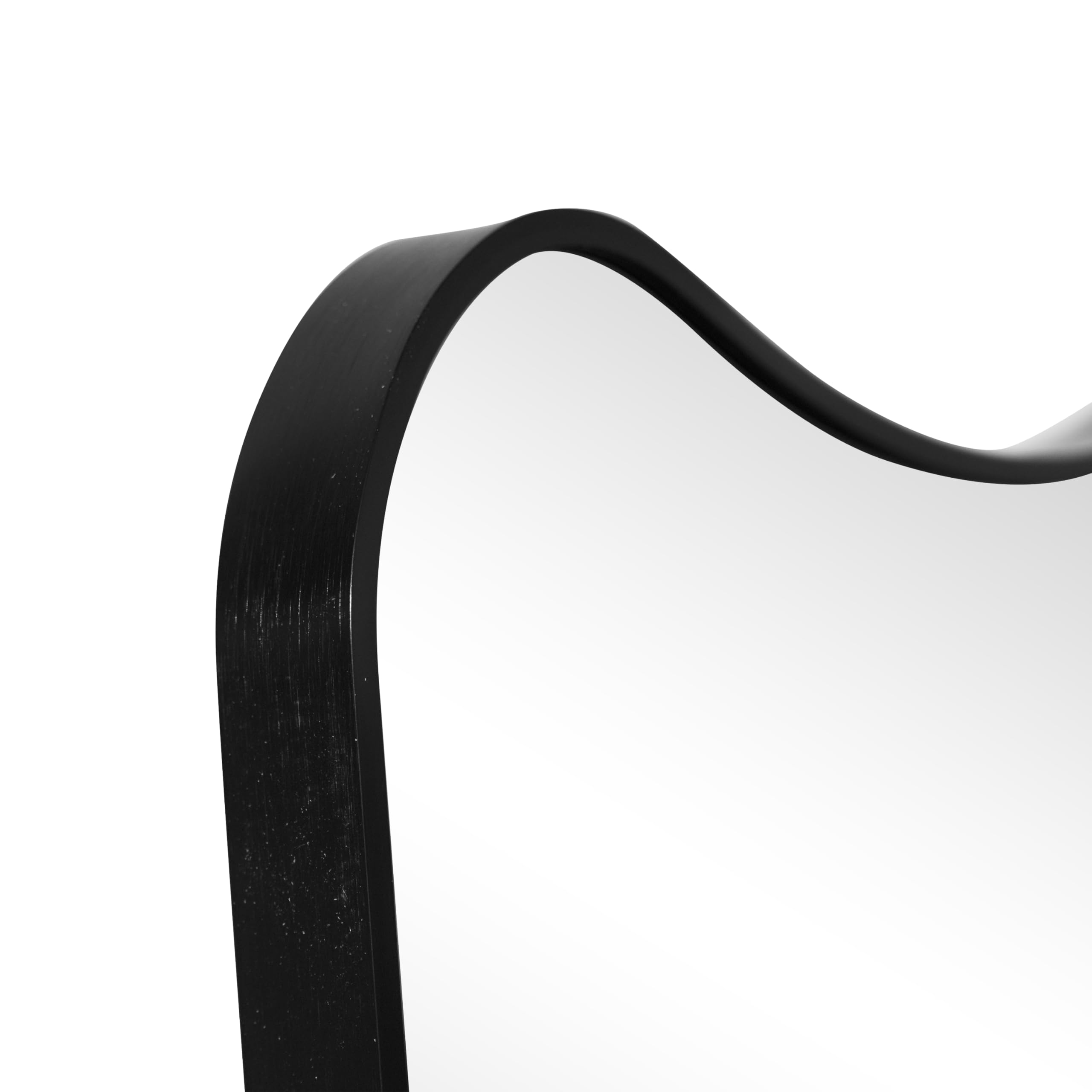 Alfie Full-Length Wall Mirror - 20" x 59" Black Metal Frame