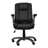 Mobili Medium Back Office Flip-up Arms Executive Chair, Black