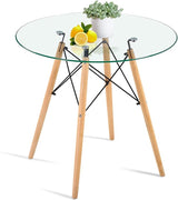 Round White Dining Kitchen Table Modern Leisure Table 31.5"