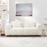 80" Modern Sofa Couch, Comfy Deep Seat Lambswool Cloud Sofa