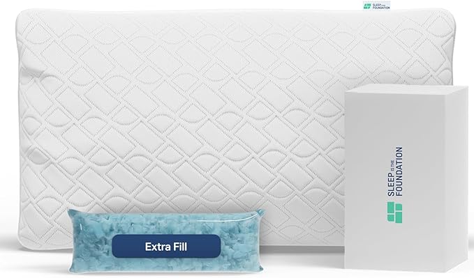 Shredded Memory Foam Pillow for Sleeping - Adjustable & Cooling Pillow for Side Sleepers and All Sleeping Positions