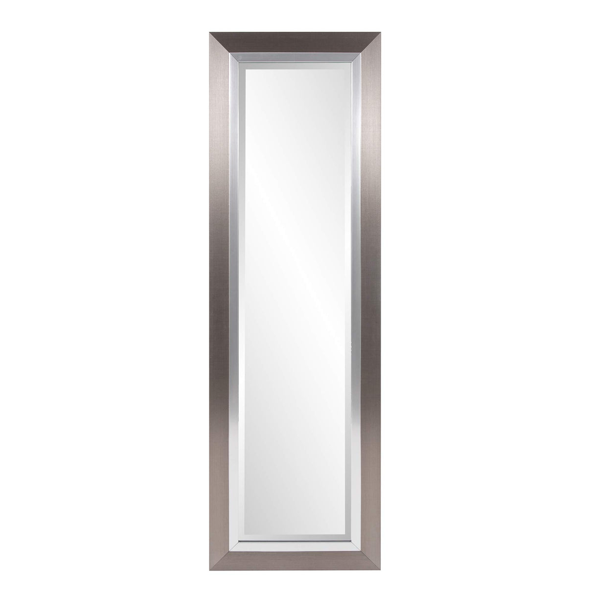 69044 Chicago Tall Rectangular Mirror, 18 x 54-Inch, Brushed Silver