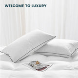 Premium Luxury Goose Down Pillow - Ultra-Soft, Hypoallergenic, Hotel Quality for Optimal Comfort and Support - 1 Pack,King Size (20" x 36")