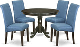 HLBA3-CAP-21 3 Piece Kitchen Table & Chairs Set Contains a Round Dining Room