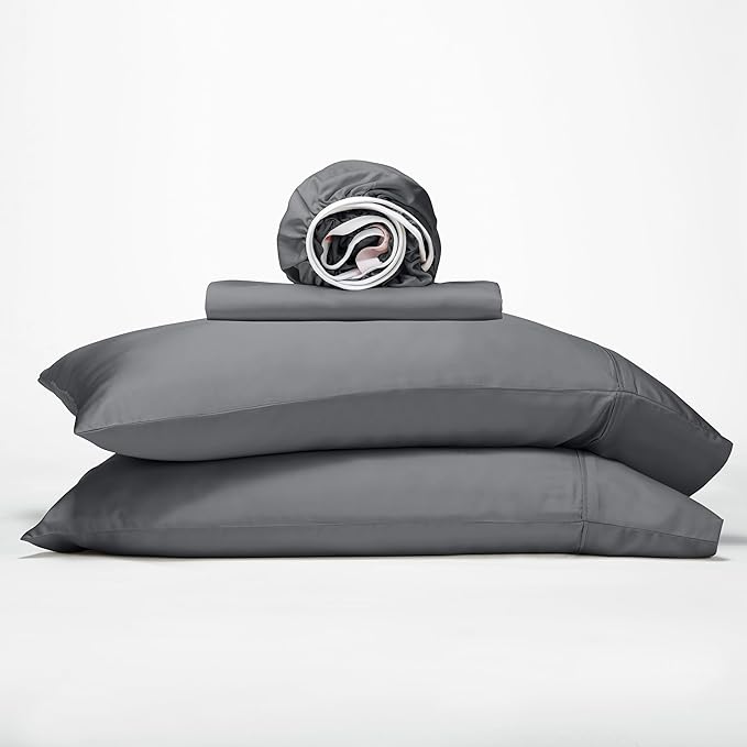 King Size Bed Sheets 6 Piece Set, 100% Rayon Derived from Bamboo