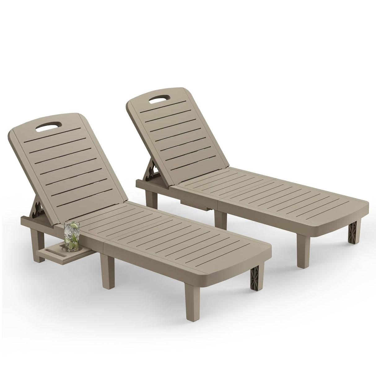 Oversized Outdoor Chaise Lounge Chairs Set of 2，Patio Lounge Chair