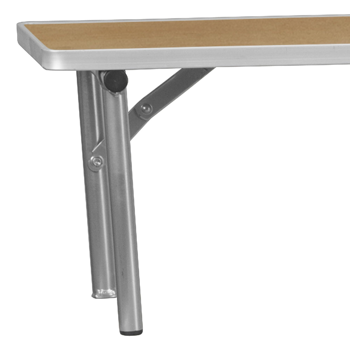 Amara 72" x 12" x 12" Birchwood Bar Top Riser with Folding Silver Legs