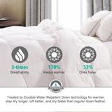 Luxurious King Size Feathers Down Comforter, Ultra-Soft Pima Cotton