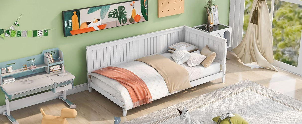 Wood Daybed for Comfort & Versatility, Perfect Sofa Bed Design, Classic White Finish