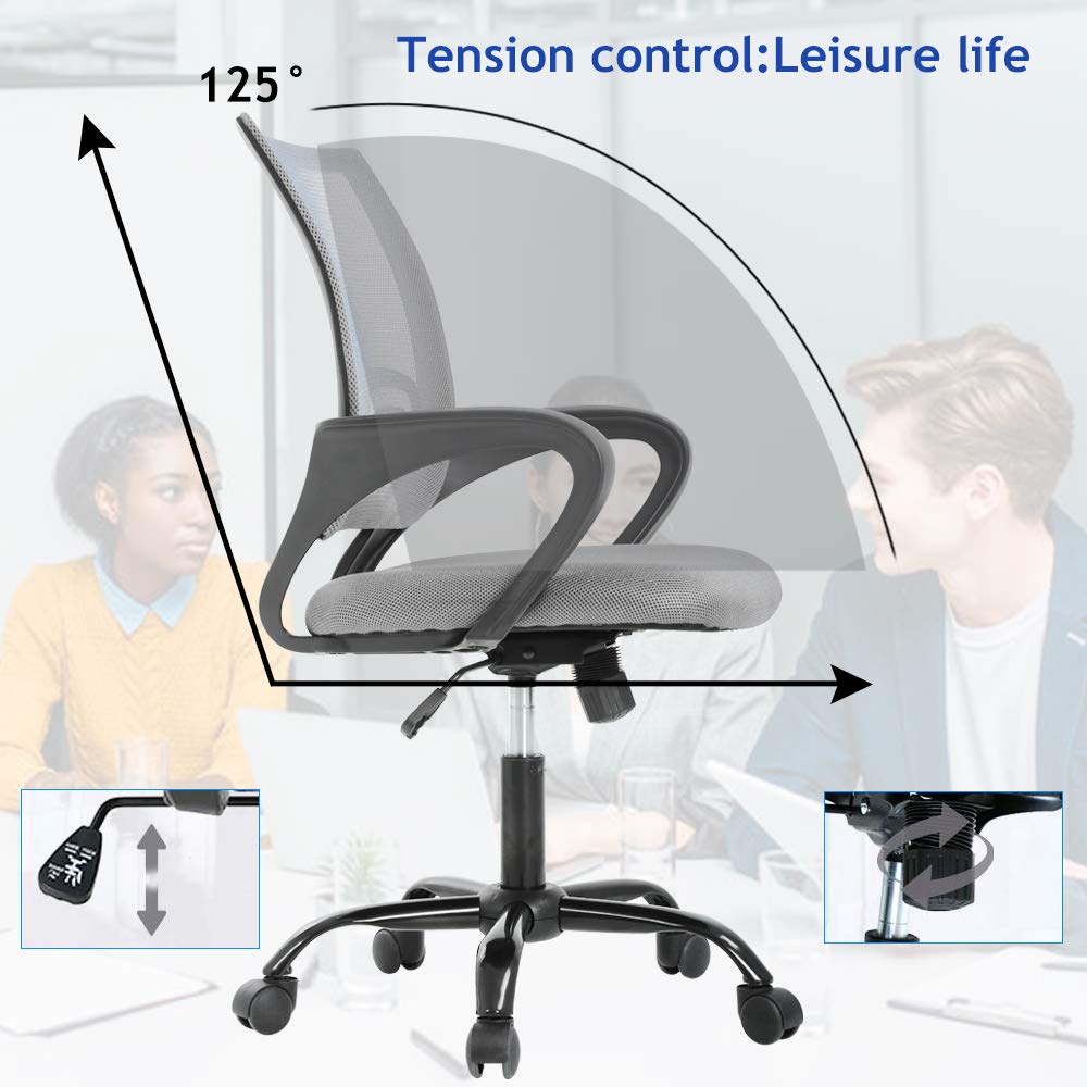 Office Chair Desk Chair with Lumbar Support & Armrest Height, 2 Pack Ergonomic