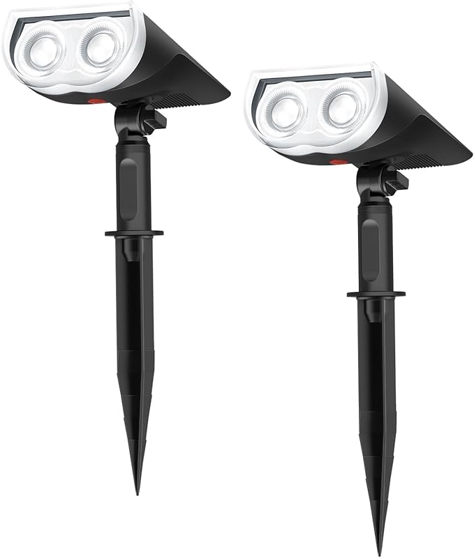 StarRayS 2-in-1 Solar Lights Outdoor Waterproof IP67, Color Changing Solar Spot Lights