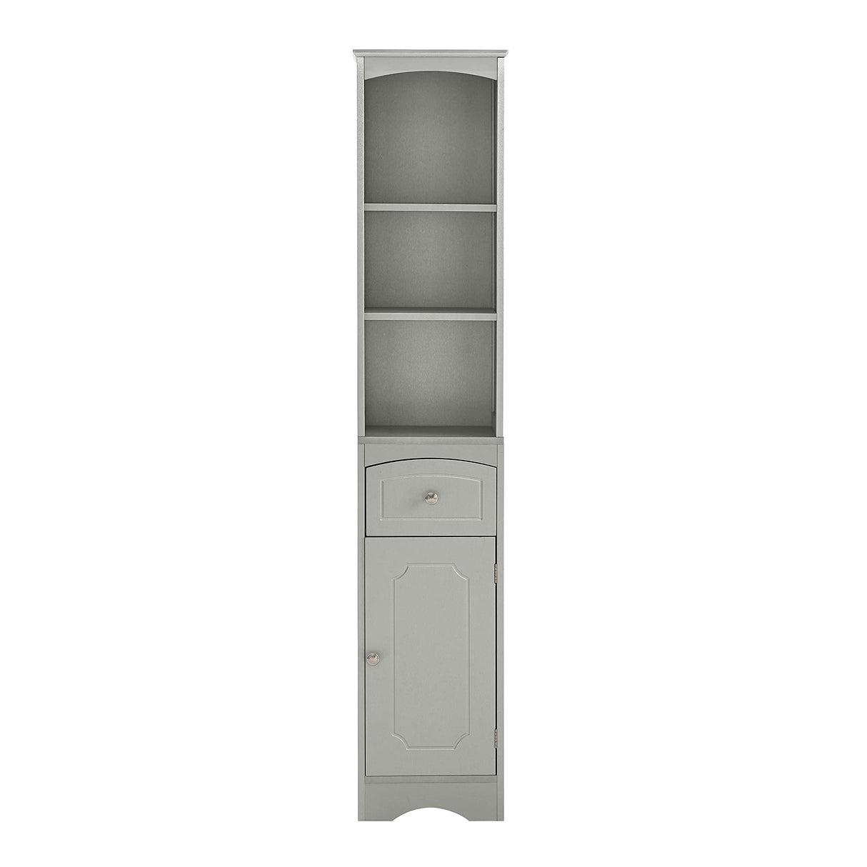 Freestanding Storage Cabinet with Drawer, Adjustable Shelves and Door,