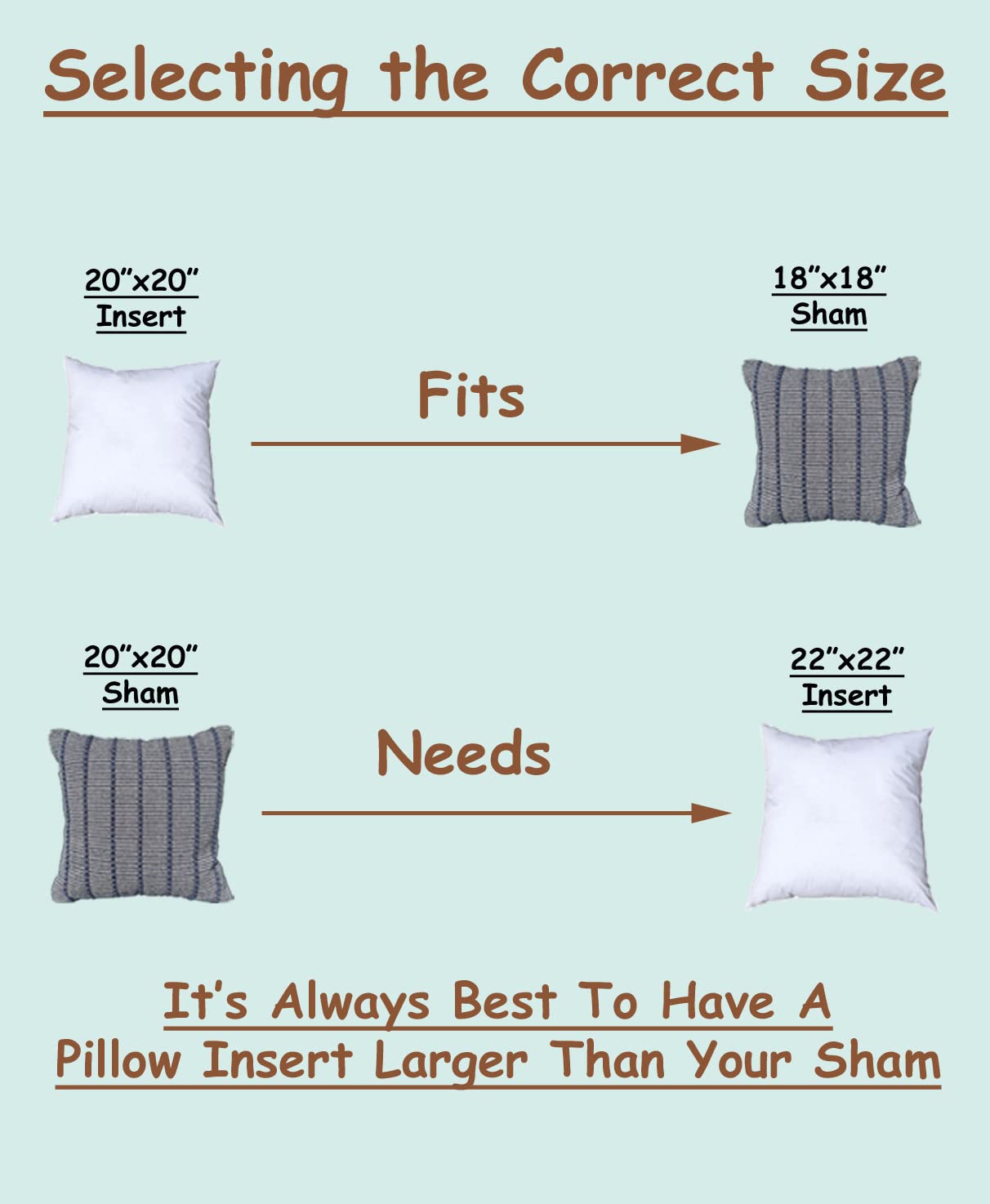 Synthetic Down Alternative Pillow Inserts for Shams - Comfy Pillows