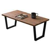 LT-4395BR Low Table Center Table Desk [Wood Grain Top x Steel Legs] Industrial Living