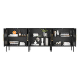 TV Stand for 85 Inch TV, Media Entertainment Center Console Table, 3 Cabinets