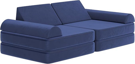 Marlowe Modular Foam Kids Play Couch, 6 Soft Sectional Sofa Pieces, Convertible Kids Couch,