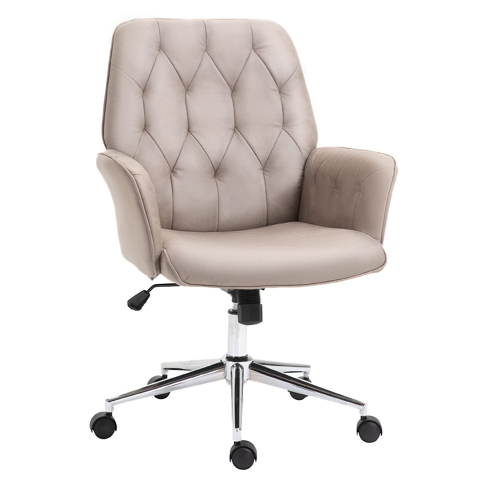 Microfiber Home Office Chair, Tufted Height Adjustable Computer Desk Chair