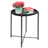 Tray Metal End Table, Foldable & Removable Round Side Tables