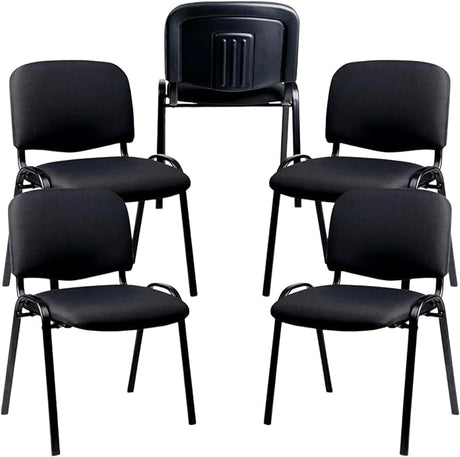 Waiting Room Stacking Chairs with Upholstered Fabric Seat and