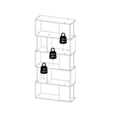 Modern Bookcase, Display Shelf and Decorative Room Divider with 7 Fixed Storage Shelves