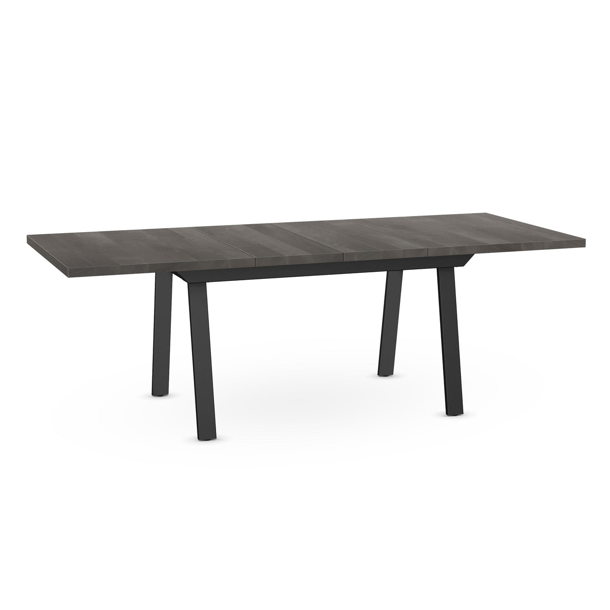 Kane Extendable Dining Table - Grey Solid Wood/Black Metal
