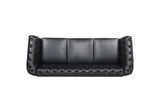 Chesterfield Sofa, Classic Tufted Upholstered Leather Couch, Modern 3 Seater Couch