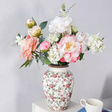 Flower Vases for Bouquet Retro Ice Crack Glaze Old Ceramic Vase Living Roomecorations(A)