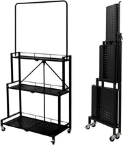 FoldNest 4 – Foldable 4 Tier Hanging Plant Stand with Wheels