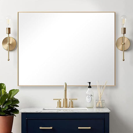 36 x 48 Inch Rectangle Wall Mirror, Aluminum Frame Rectangular Mirror