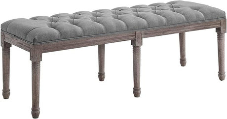 Province French Vintage Upholstered Entryway Bench