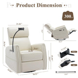 270° Power Swivel Glider Recliner Chair with Removable Mobile