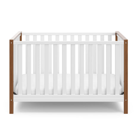 4-in-1 Convertible Crib (White with Vintage Driftwood) – GREENGUARD Gold