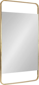 Nobles Modern Rounded Rectangle Mirror, 20 x 36, Black, Decorative Wall Mirror