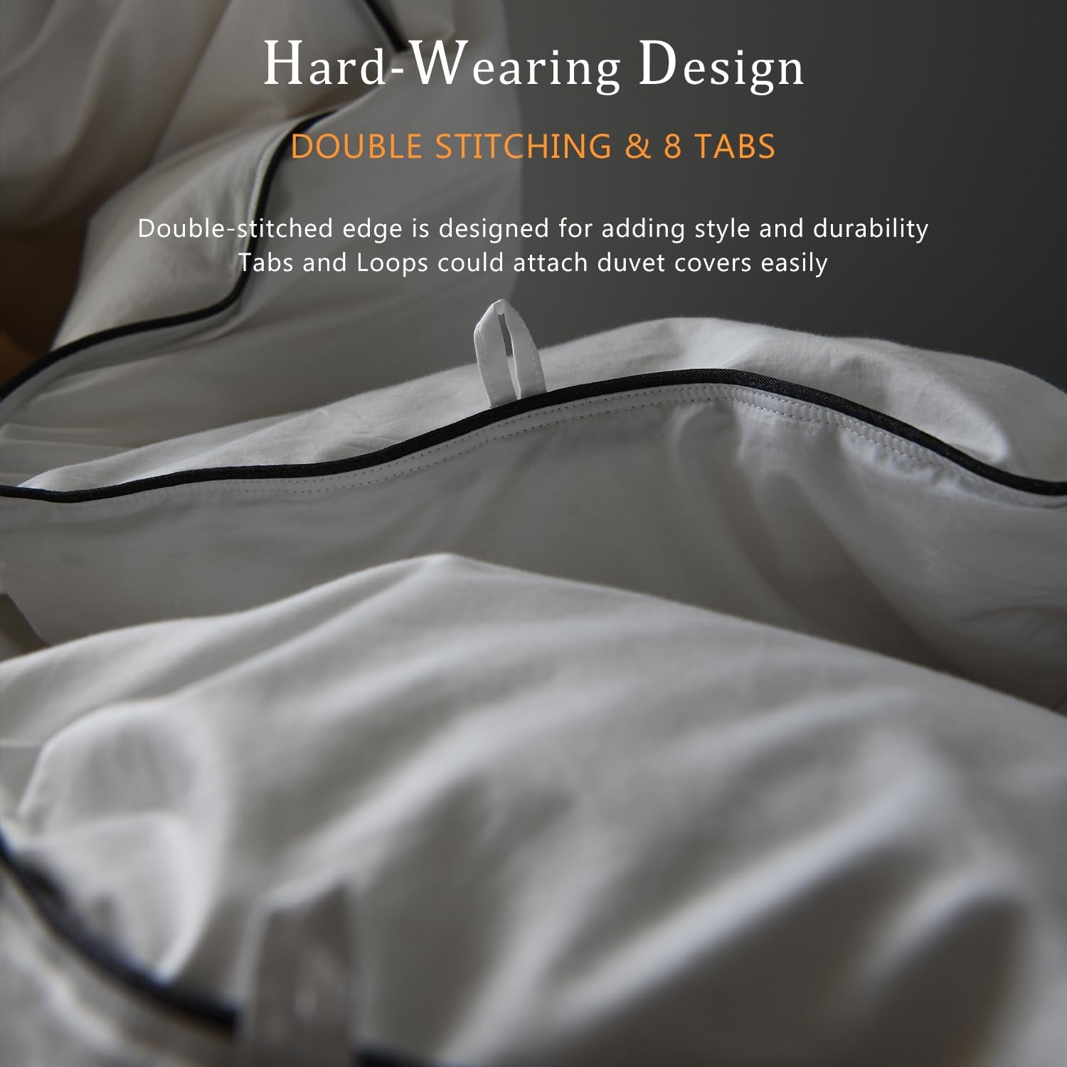 HYVIF Goose Feathers Down Comforter King Size - Luxury All Season Duvet Insert - Ultra-Soft 750 Fill-Power Medium Warmth - 59 Oz Fluffy Hotel Collection Comforter (White, 106x90)