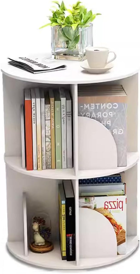 Rotating Bookshelf, 360 Rotating Bookshelf, Floor Standing Bookcase Storage Rack