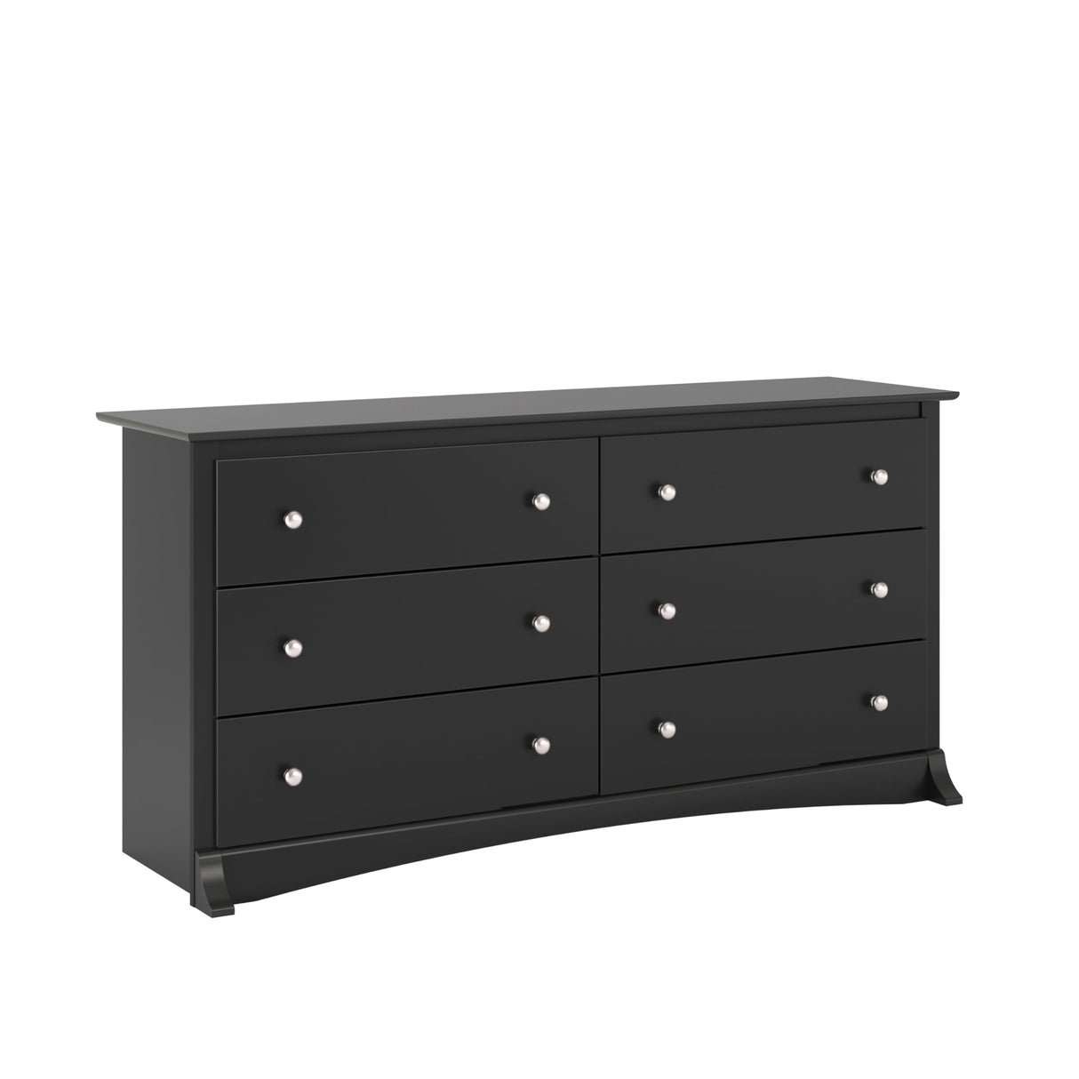 Sonoma Bedroom Furniture: Black Double Dresser for Bedroom, 6-Drawer Wide Chest of Drawers