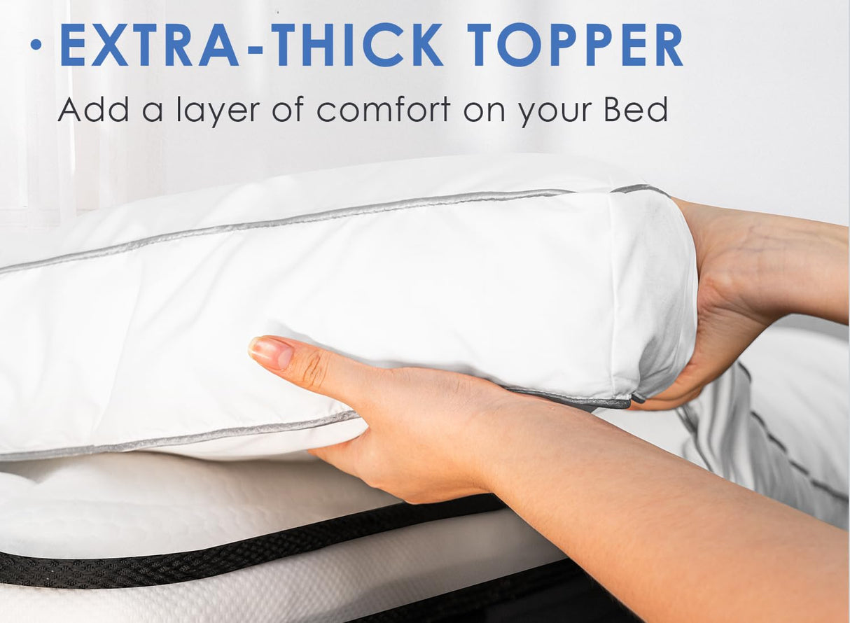 Mattress Topper Queen, Cooling Pillow Top Mattress Topper