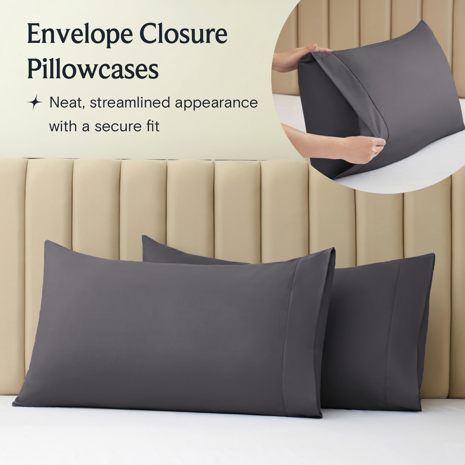 6 PC King Sheet Set, Breathable Luxury Bed Sheets, Deep Pockets 18" Wrinkle Free Cooling Bed