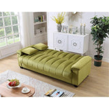 83" Convertible Modern Velvet Storage Sleeper Sofa Bed in Green