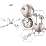 Sputnik Chandeliers 8 Light Brushed Nickel Modern Sputnik Light Fixture Industrial Sputnik