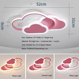 Cloud Ceiling Light with Remote Control - Dimmable LED Fixture for Kids Room