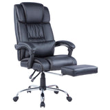 51.6" Extendable Steel/PU Ergonomic Computer Chair in Black