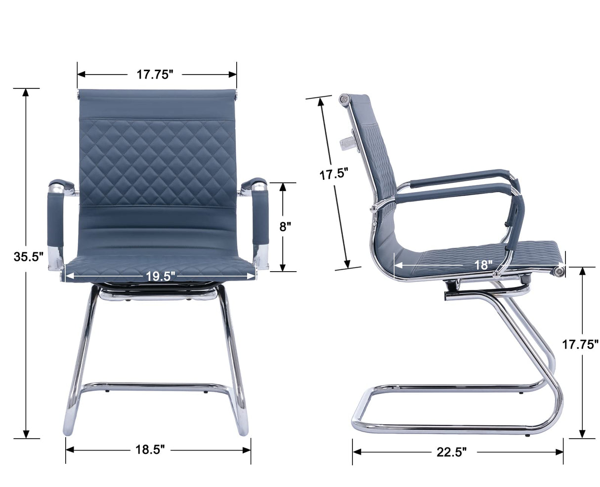 Office Guest Chairs Reception Chairs Waiting Room Chairs Set of 6 Conference Room